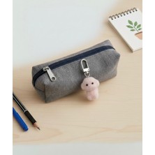 Winy Concept Tüylü Köpek Peluş Anahtarlık - Sevimli Pembe Köpek Figürlü Çanta Aksesuarı, Anahtar Süsü,hediyelik