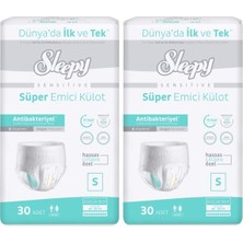 Sleepy Sensitive Antibakteriyel Süper Emici Külot S-Small Küçük 60 Adet