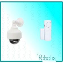 Robotix Caydırıcı Mobese Sahte Kamera + Beyaz Kapı Pencere Alarmı