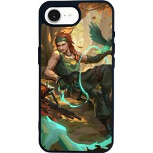 Scaleta Case iPhone 16E Uyumlu Valorant Tasarımlı Glossy Mat Siyah Silikon Telefon Kılıfı