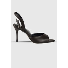 Belinda Kahve Mat Bilek Bağlı Sivri Burun Kadın Topuklu Ayakkabı