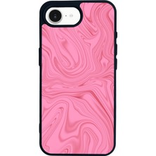 Scaleta Case iPhone 16E Uyumlu Renk Tasarımlı Glossy Mat Siyah Silikon Telefon Kılıfı