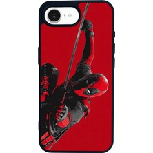 Scaleta Case iPhone 16E Uyumlu Deadpool Tasarımlı Glossy Mat Siyah Silikon Telefon Kılıfı