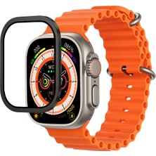 Watch Ultra 49MM Uyumlu Mohseven Iwatch Serisi Safir Akıllı Saat Temperli Cam Ekran Koruyucu Siyah