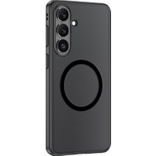 Galaxy S26 Uyumlu Kılıf M-Safe Şarj Özellikli Mat Arka Yüzey Wlons Lola Kapak Siyah