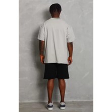 Veralya Unisex Oversize Düz Bisiklet Yaka Tshirt