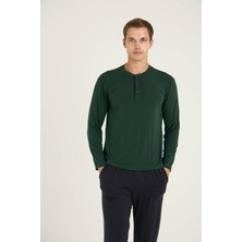 Kly Erkek Midi Yaka Pijama Takımı Konforlu Uyku 9220