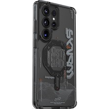 Galaxy S26 Ultra Kılıf M-Safe Uyumlu Yazı Desenli Airbag Tasarımlı Skinarma Sonix Kapak Siyah