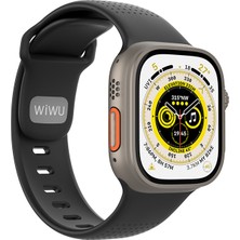 Watch 10 46MM Uyumlu Wiwu WI-WB0201 Comf Secur Serisi Spor Silikon Kordon Siyah