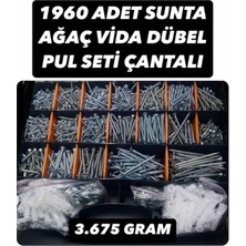 Acar Civata 1960 Adet Sunta Ağaç Vida Dübel  Pul Seti 3675 Gram Kutulu