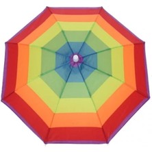 Normadia Renkli Lastikli Yazlık Kafa Şemsiyesi Güneş Koruyucu Şapka