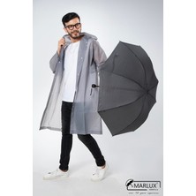Normadia Koyu Gri Unisex Yarasa Tip Kırılmaz Şemsiye, Şık ve Dayanıklı