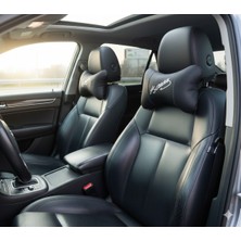 Özgürce Beyaz Atatürk Imzalı Araç Koltuk Yastığı Çift Set