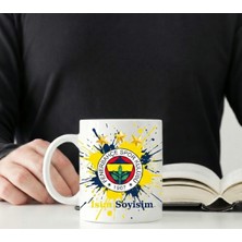 Safir Tasarım Premium Beyaz Porselen Kupa - Kişiye Özel Fenerbahçe Temalı