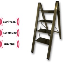 Endokon Katlanır Şık Merdiven Bronz 4 Basamaklı - Alüminyum - Ev - Ofis Merdiveni