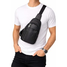 Derise Club Erkek Siyah Çift Kol Çapraz Omuz Çantası Body Bag Çanta Günlük Çanta