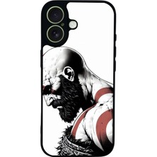 Scaleta Case iPhone 17 Uyumlu God Of War Kratos Tasarımlı Glossy Mat Siyah Silikon Telefon Kılıfı