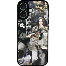 Scaleta Case iPhone 17 Uyumlu Lana Del Rey Tasarımlı Glossy Mat Siyah Silikon Telefon Kılıfı
