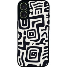 Scaleta Case iPhone 17 Uyumlu Vintage Tasarımlı Glossy Mat Siyah Silikon Telefon Kılıfı