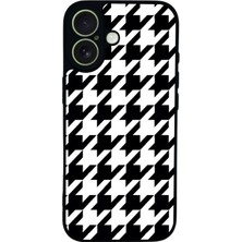 Scaleta Case iPhone 17 Uyumlu Monogram Tasarımlı Glossy Mat Siyah Silikon Telefon Kılıfı