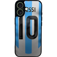 Scaleta Case iPhone 17 Uyumlu Lionel Messi Tasarımlı Glossy Mat Siyah Silikon Telefon Kılıfı