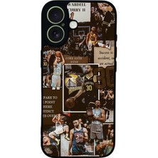 Scaleta Case iPhone 17 Uyumlu Stephen Curry Tasarımlı Glossy Mat Siyah Silikon Telefon Kılıfı