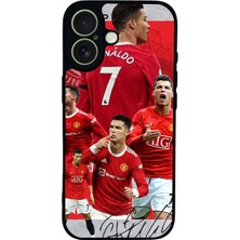 Scaleta Case iPhone 17 Uyumlu Cristiano Ronaldo Tasarımlı Glossy Mat Siyah Silikon Telefon Kılıfı