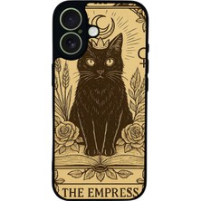 Scaleta Case iPhone 17 Uyumlu Tarot Tasarımlı Glossy Mat Siyah Silikon Telefon Kılıfı
