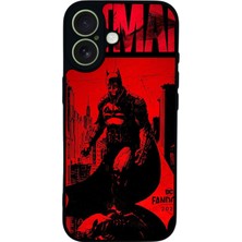 Scaleta Case iPhone 17 Uyumlu Batman Tasarımlı Glossy Mat Siyah Silikon Telefon Kılıfı