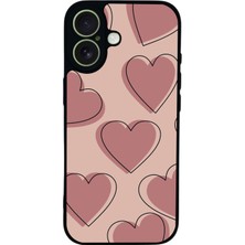 Scaleta Case iPhone 17 Uyumlu Kalp Tasarımlı Glossy Mat Siyah Silikon Telefon Kılıfı