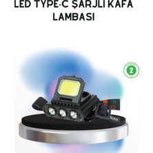 Renklime Şarjlı LED Kafa Lambası 800 Lumen Cob Xpe Ayarlanabilir Başlıklı
