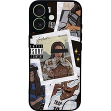 Scaleta Case iPhone 17 Uyumlu Gta Tasarımlı Glossy Mat Siyah Silikon Telefon Kılıfı