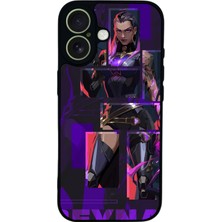 Scaleta Case iPhone 17 Uyumlu Valorant Tasarımlı Glossy Mat Siyah Silikon Telefon Kılıfı