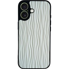 Scaleta Case iPhone 17 Uyumlu Duvar Tasarımlı Glossy Mat Siyah Silikon Telefon Kılıfı