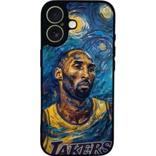 Scaleta Case iPhone 17 Uyumlu Kobe Bryant Tasarımlı Glossy Mat Siyah Silikon Telefon Kılıfı
