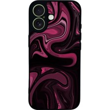 Scaleta Case iPhone 17 Uyumlu Renk Tasarımlı Glossy Mat Siyah Silikon Telefon Kılıfı