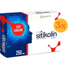 Haver Sitikolin Cognizin 250 mg 30 Kapsül - 3 Adet (Toplam 90 Kapsül) - Dezenfektan Hediyeli (%72 Alkol)