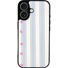 Scaleta Case iPhone 17 Uyumlu Şerit Tasarımlı Glossy Mat Siyah Silikon Telefon Kılıfı