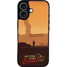 Scaleta Case iPhone 17 Uyumlu Better Call Saul Tasarımlı Glossy Mat Siyah Silikon Telefon Kılıfı