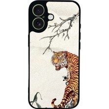 Scaleta Case iPhone 17 Uyumlu Kaplan Tasarımlı Glossy Mat Siyah Silikon Telefon Kılıfı