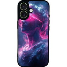 Scaleta Case iPhone 17 Uyumlu Neon Tasarımlı Glossy Mat Siyah Silikon Telefon Kılıfı