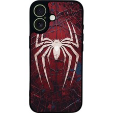 Scaleta Case iPhone 17 Uyumlu Spiderman Tasarımlı Glossy Mat Siyah Silikon Telefon Kılıfı