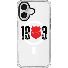 iPhone 16 Uyumlu Beşiktaş Ata Imza 1903 Magsafe Şeffaf Lisanslı Telefon Kılıfı