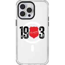 iPhone 14 Pro Max Uyumlu Beşiktaş Ata Imza 1903 Magsafe Şeffaf Lisanslı Telefon Kılıfı