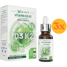 Haver D3K2 Sprey Damla 20 ml - 3 Adet (60 Ml)