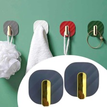 Renklime 2li Yapışkanlı Retro Askılık Dolap Kapak Kulpu Gri