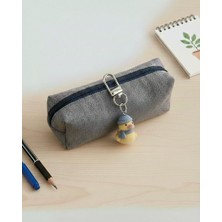 Winy Concept Mavi Şapkalı Tüylü Ördek Peluş Anahtarlık - Çanta Aksesuarı, Anahtar Süsü ve Hediyelik