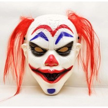 Renklime Kızıl Saçlı Joker Palyaço Maskesi