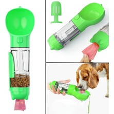 Renklime Taşınabilir Hazneli Mama Kaplı ,kaka Poşetli Kedi,köpek SULUĞU-300ML