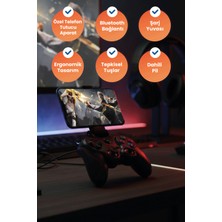 Xo GP5 Telefon Aparatlı 350 mAh Bataryalı BT Wireless Gamepad Oyun Kolu